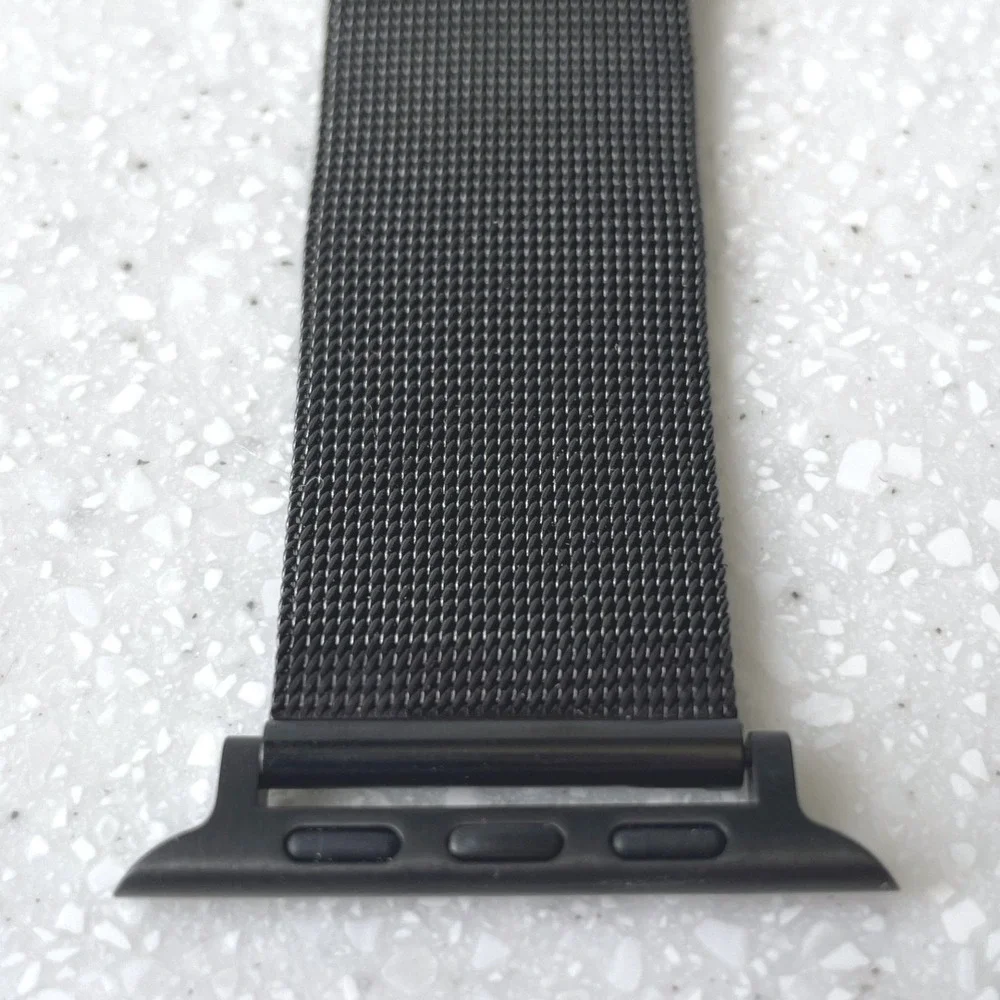 Black Stainless Steel Mesh Watch Band for Apple Watch 38/40/41mm Milanese Loop
